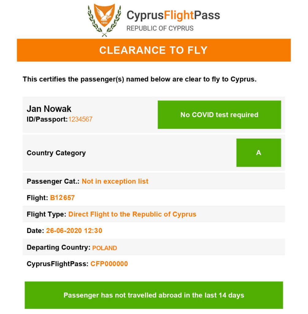 cypr zasady wjazdu koronawirus obostrzenia cyprus flight pass
